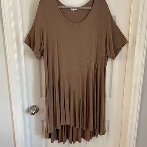 Heartstring brown tunic/dress, 2X